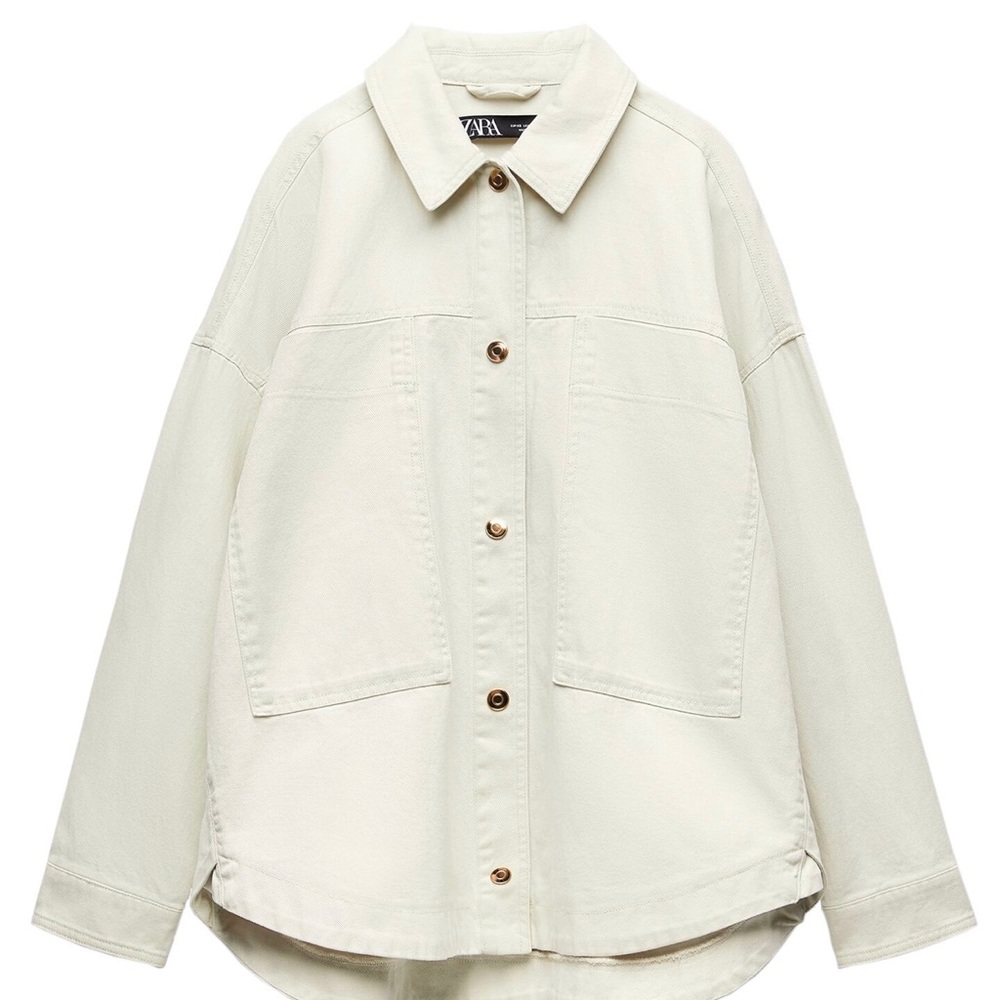 Zara gold button overshirt
